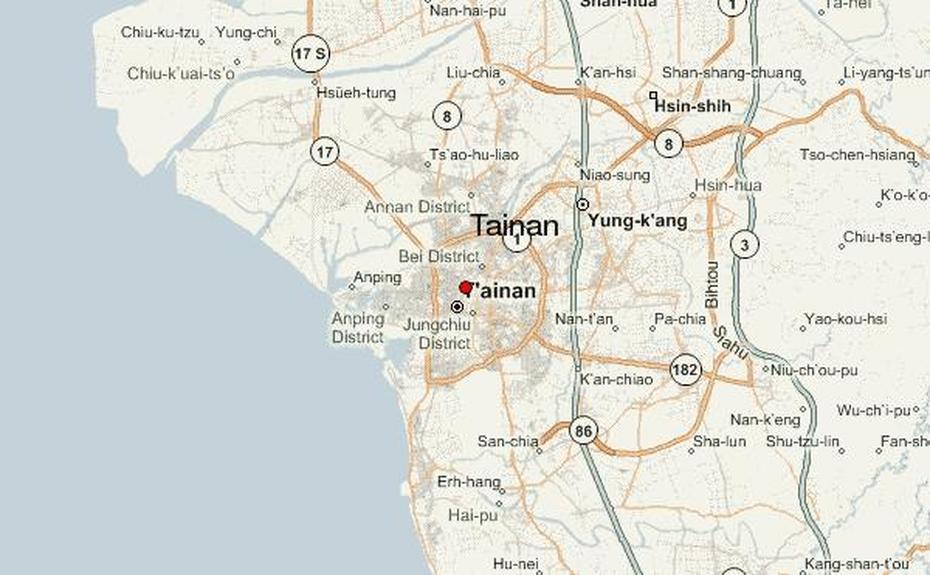 Tainan City Location Guide, Tainan, Taiwan, Taiwan Elevation, Taiwan Road