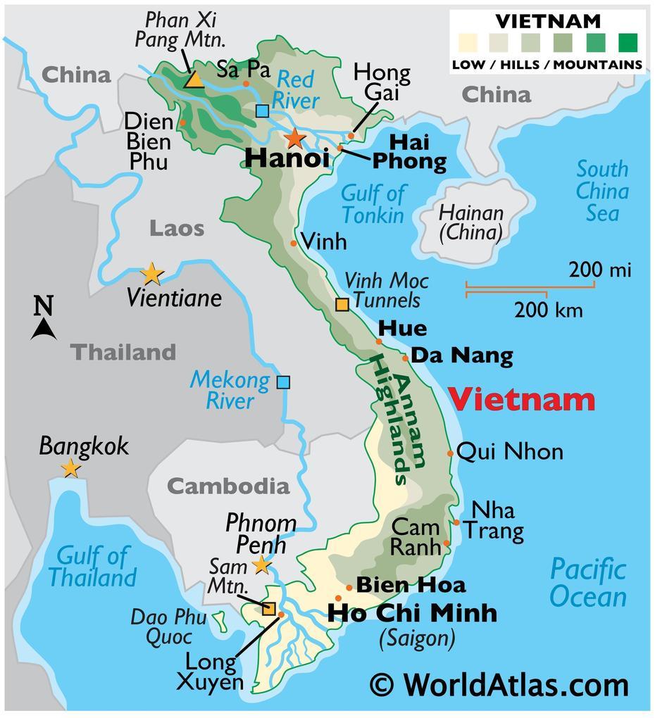 Vietnam Map / Geography Of Vietnam / Map Of Vietnam – Worldatlas, Thuận Tiến, Vietnam, Tam Dien  Thuan, Tien  Đo