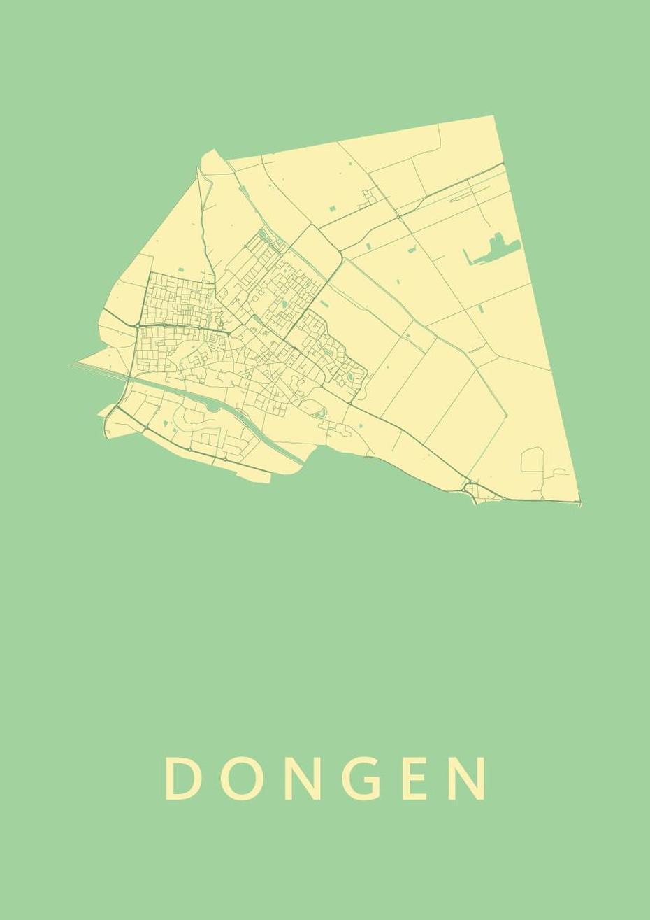 Dongen Spring Stadskaart Poster | Kunst In Kaart, Dongen, Netherlands, Holland And Netherlands, Netherlands  Europe