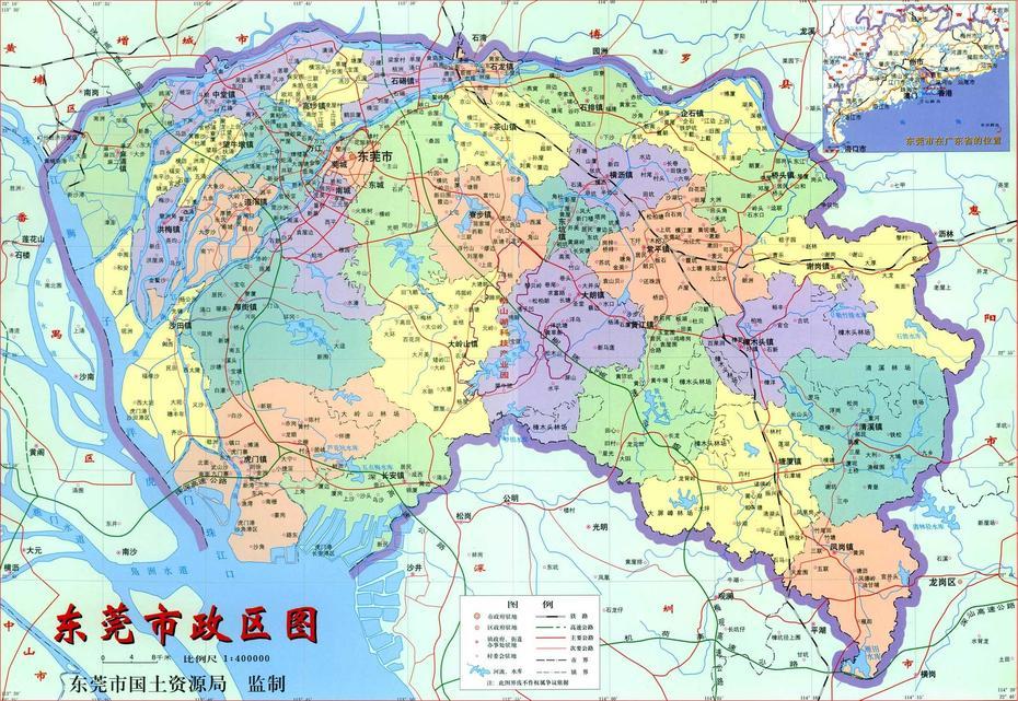 Dongguan China Map, Donggou, China, China  Svg, Cities In China