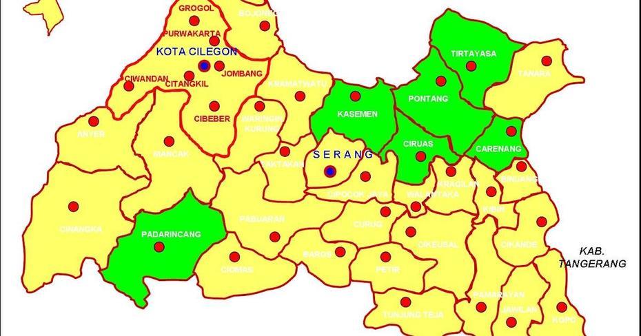 Gambar Peta Kota Cilegon Banten | Gambar Peta Indonesia Dunia|Tematik …, Cilegon, Indonesia, Cilegon United, Peta Cilegon