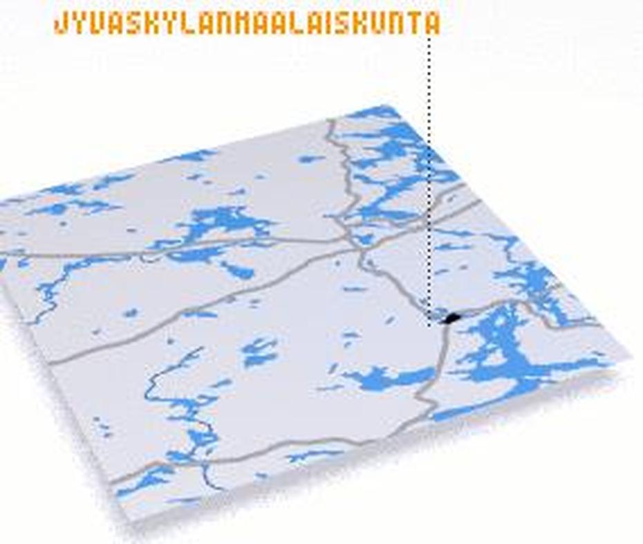 Jyvaskylan Maalaiskunta (Finland) Map – Nona, Jyväskylän Maalaiskunta, Finland, Finland  Outline, Finland  With Cities