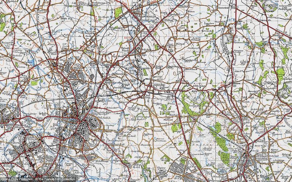 Map Of Aldridge, 1946 – Francis Frith, Aldridge, United Kingdom, Aldridge, United Kingdom