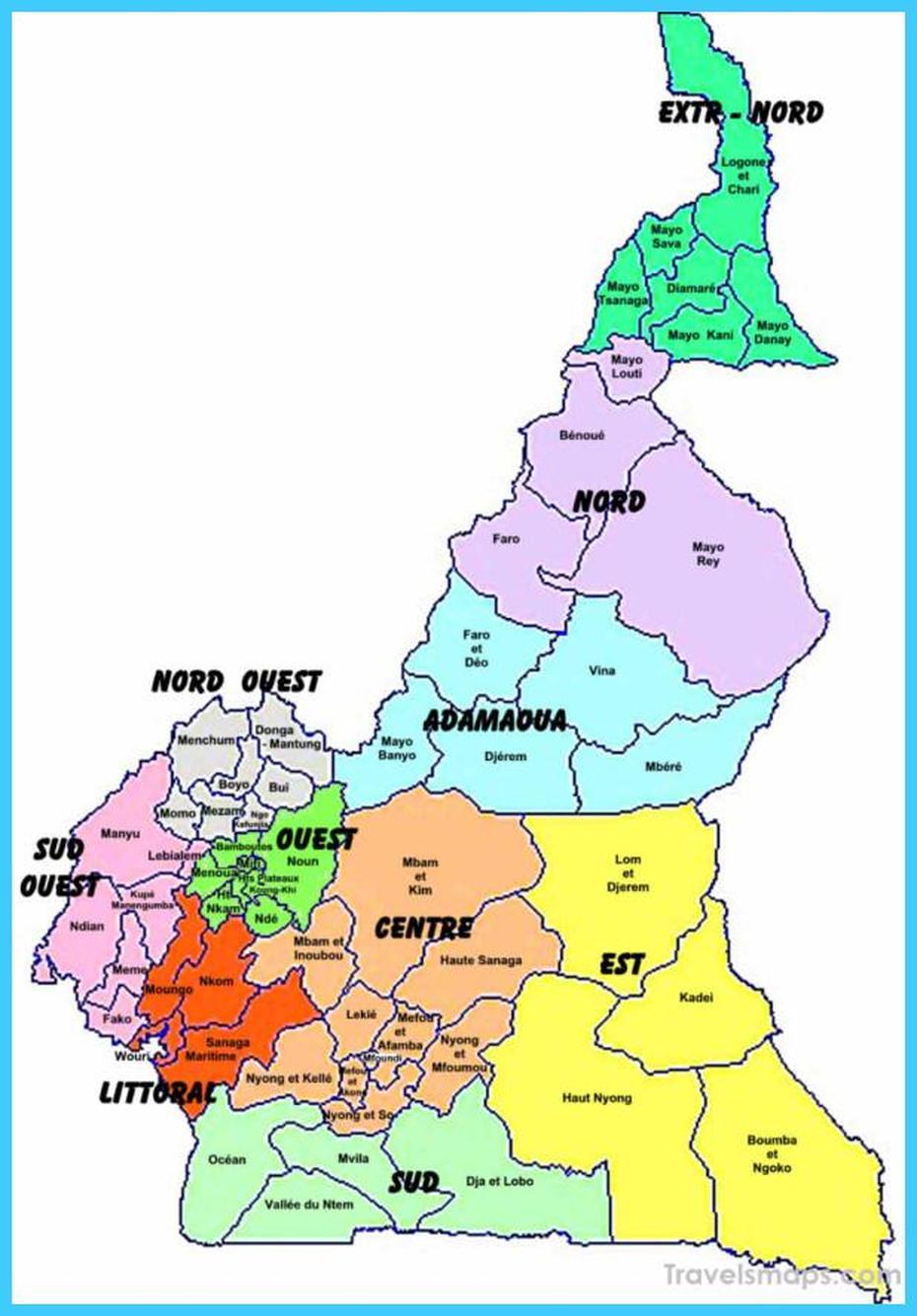 Map Of Yaounde – Travelsmaps, Yaoundé, Cameroon, Cameroon Geography, Cameroon Regions