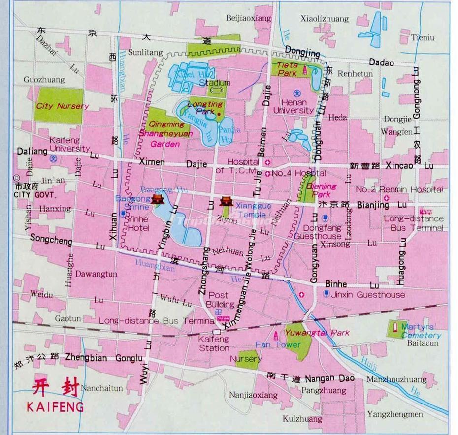 Maps Of Kaifeng, Kaifeng Chengguanzhen, China, Wenzhou China, Henan Province China