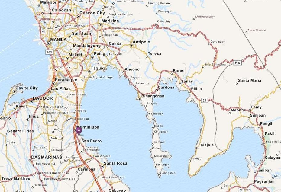 Muntinlupa Map And Muntinlupa Satellite Image, Muntinlupa City, Philippines, Alabang Philippines, Makati City