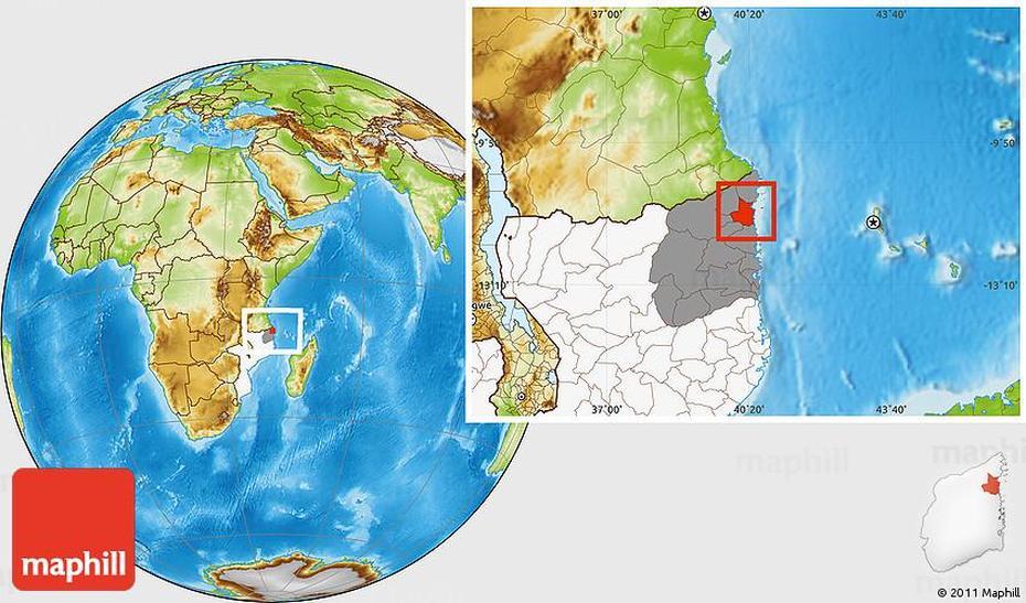 Physical Location Map Of Mocimboa Da Praia, Highlighted Country …, Mocímboa Da Praia, Mozambique, Mozambique Island, Mocimboa Da Praia Festeja O Dia Da Vila