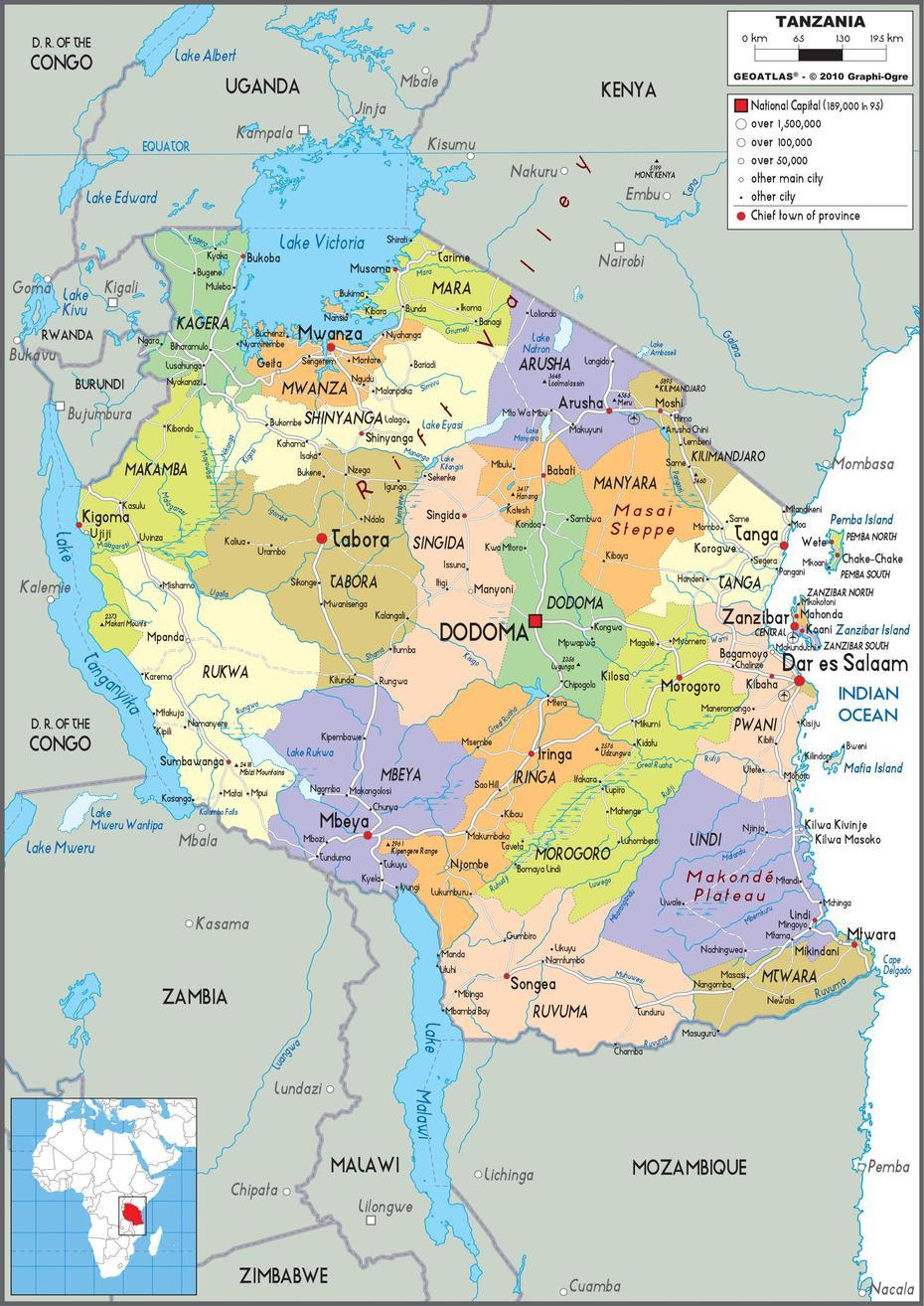 Tanzania On World, Kilimanjaro Tanzania, Political Wall, Geiro, Tanzania