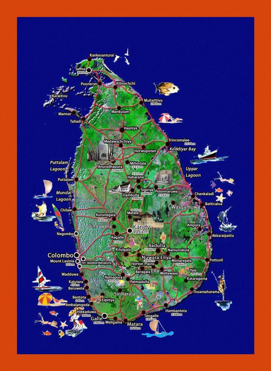 Travel Map Of Sri Lanka | Maps Of Sri Lanka | Maps Of Asia | Gif Map …, Hakmana, Sri Lanka, Bentota Sri Lanka, Sri Lanka Tourist