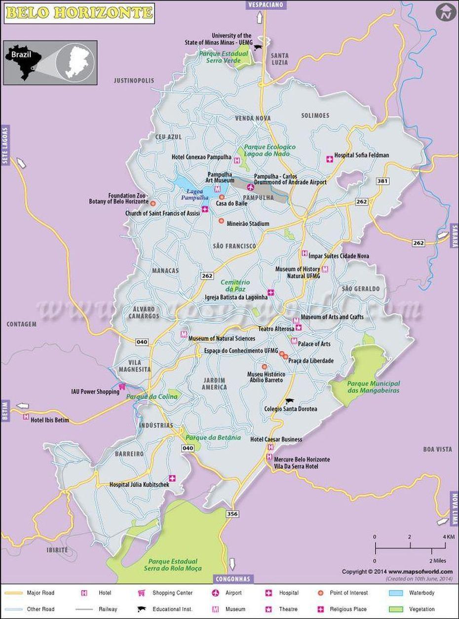 Belo Horizonte Mapa | Map Belo Horizonte Brazil, Belo Horizonte, Brazil, Ouro Preto, Belo Horizonte Airport