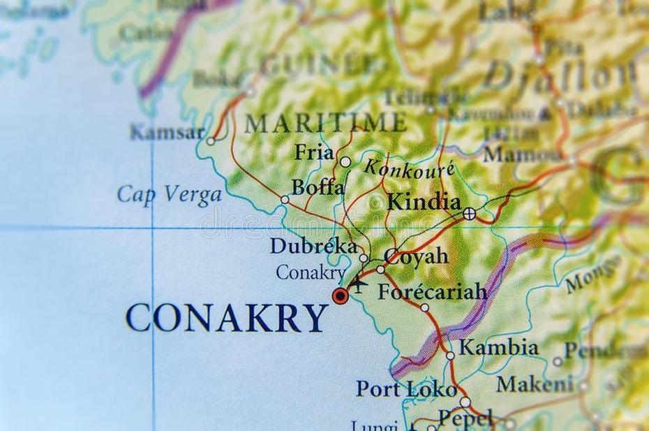 Carte Geographique De La Guinee Avec La Ville De Conakry De Capitale …, Conakry, Guinea, Conakry Africa, Conakry City