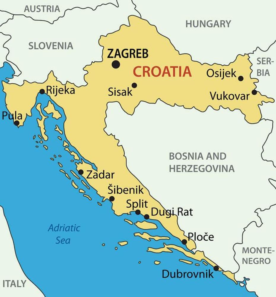 Croatia  With Cities, Croatia  Cities, Croatian Coast, Ðakovo, Croatia