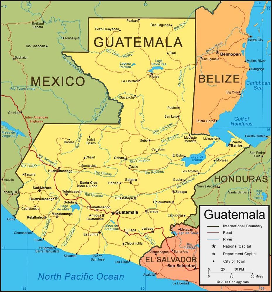 Guatemala Map And Satellite Image, Guatemala City, Guatemala, Guatemala  Location, Guatemala  Printable