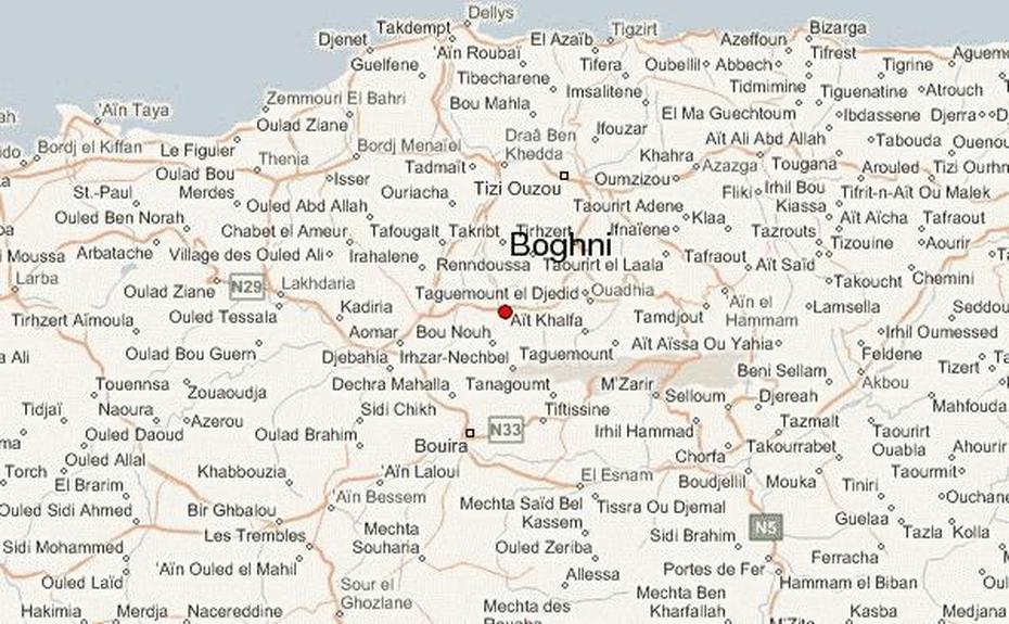 Guide Urbain De Boghni, Boghni, Algeria, Tizi Ouzou Algeria, Boghni Algeria