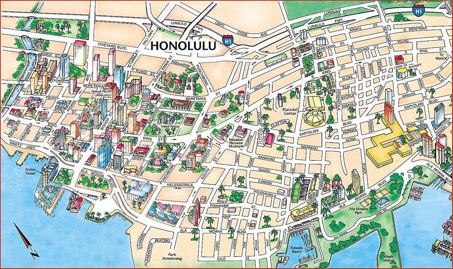 Hawaii Palace Honolulu, United States  Showing Hawaii, Imprimir, Honolulu, United States