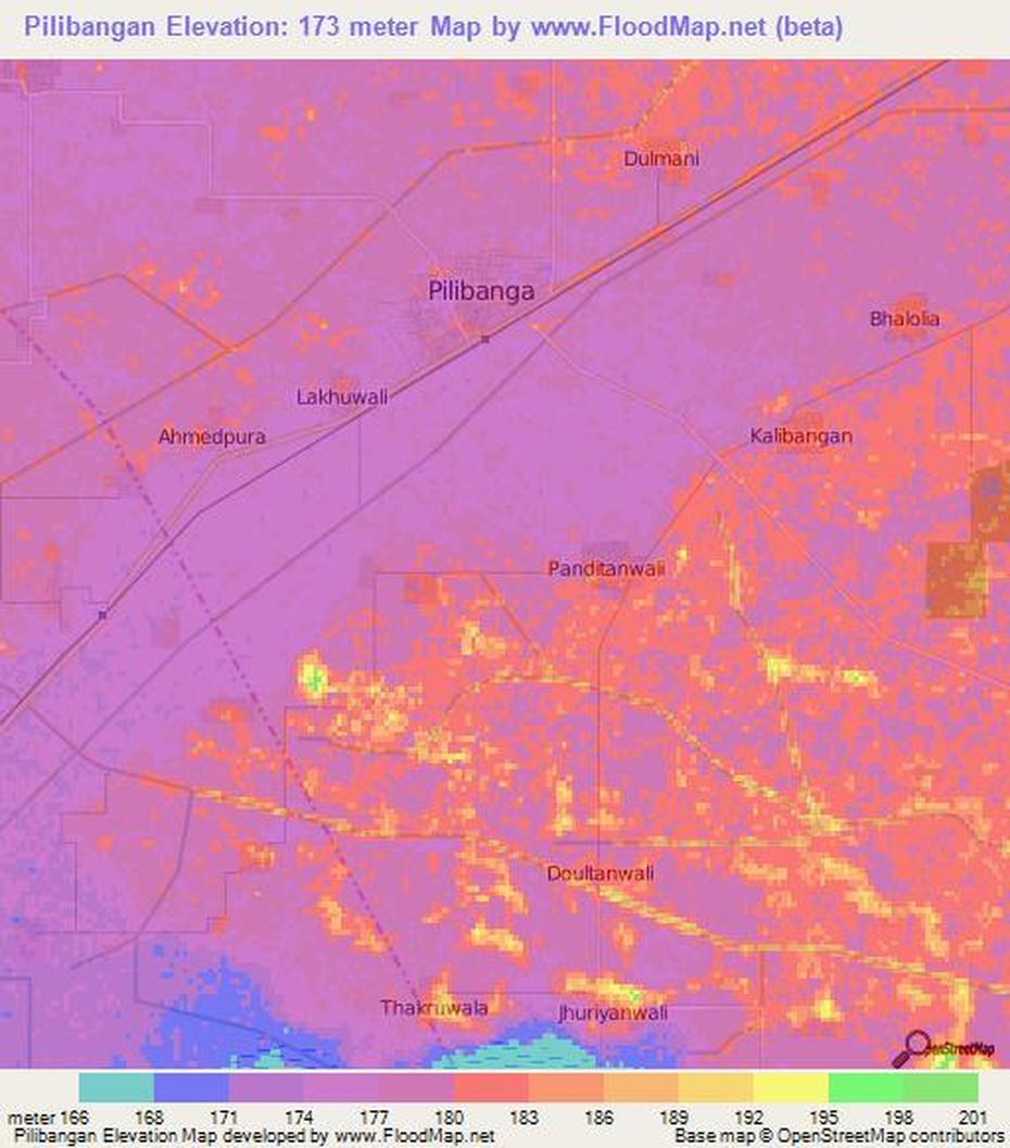 India  Simple, India  With City, Topography, Pilibangan, India