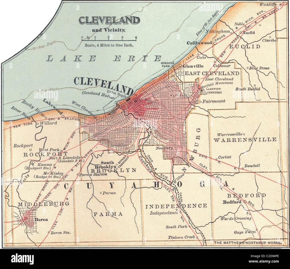 Map Of Cleveland High Resolution Stock Photography And Images – Alamy, Cleveland, United States, Cleveland  Usa, Cleveland State University