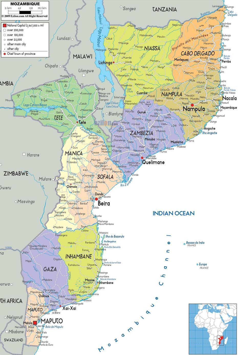 Map Of Mozambique And Political Map. This Is Where My Parents Live As …, Catandica, Mozambique, Uto, Mozambique  Outline