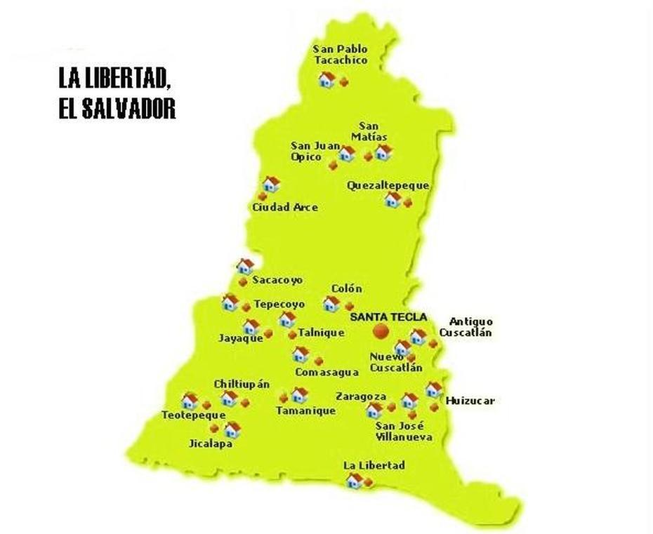 Mapa De La Libertad – El Salvador Mi Pais, La Libertad, El Salvador, La Libertad El Salvador Beaches, Nuevo Cuscatlan El Salvador