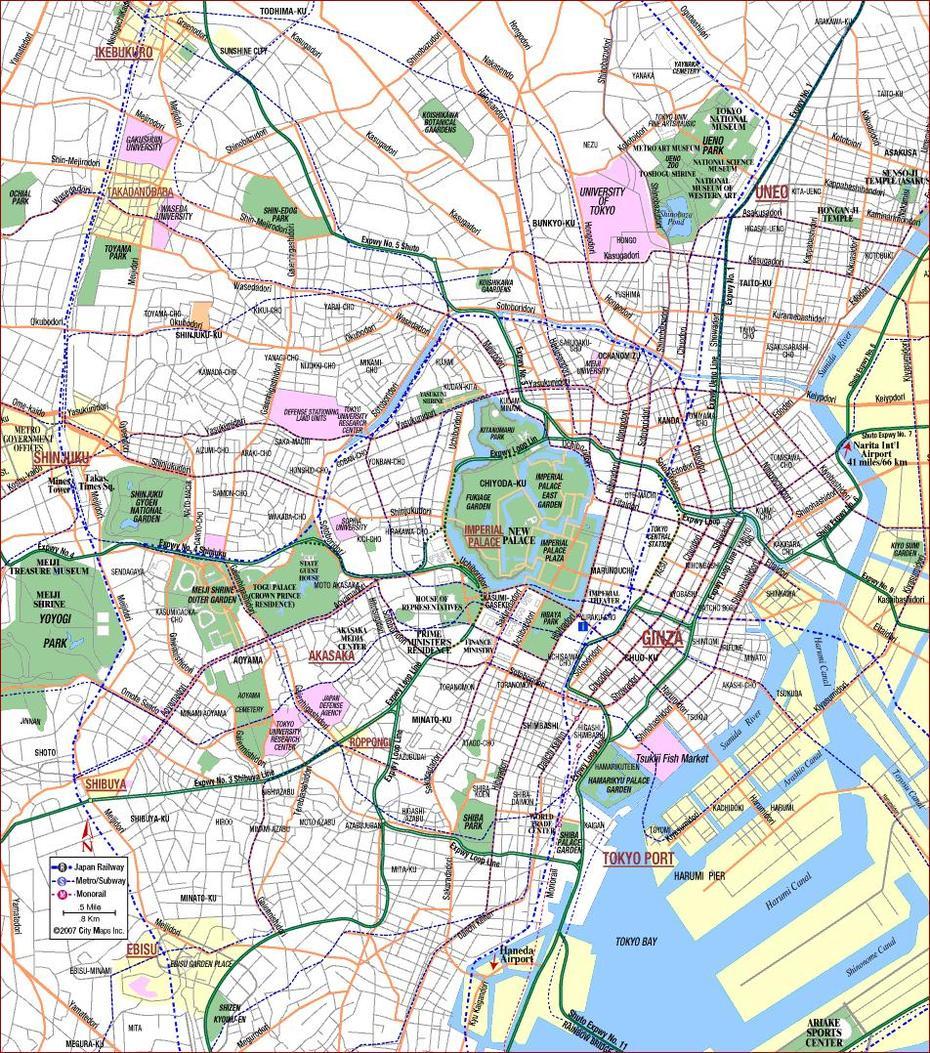 Tokyo Map Tourist Attractions – Travelsfinders, Tokyo, Japan, Tokyo  Japan Tourist Attractions, Tokyo Jr
