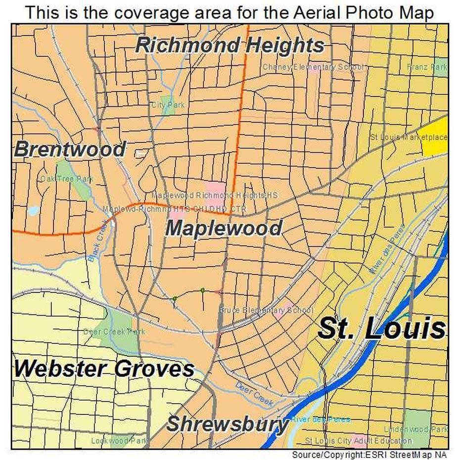 Aerial Photography Map Of Maplewood, Mo Missouri, Maplewood, United States, Deerfield Beach, Street  Of Lewood Nj