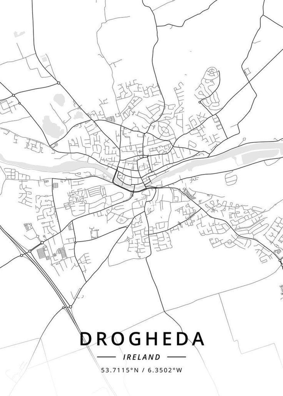 B”Drogheda Ireland Poster By Designer Map Art | Displate In 2021 | Map …”, Drogheda, Ireland, Ireland Travel, Kenmare Ireland