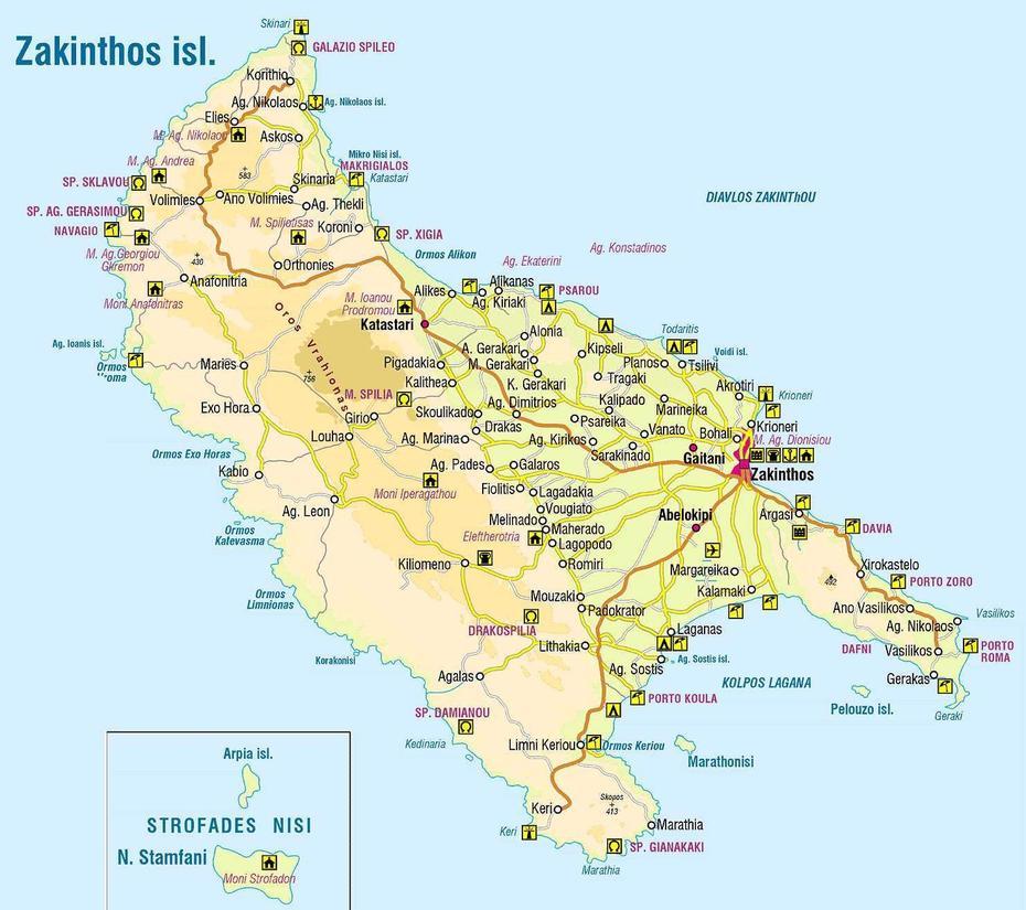 B”Zante Grecia Mappa – Mappa Dellisola Greca Di Zante (Europa Del Sud …”, Gérakas, Greece, North Andros, Andros Town  Bahamas