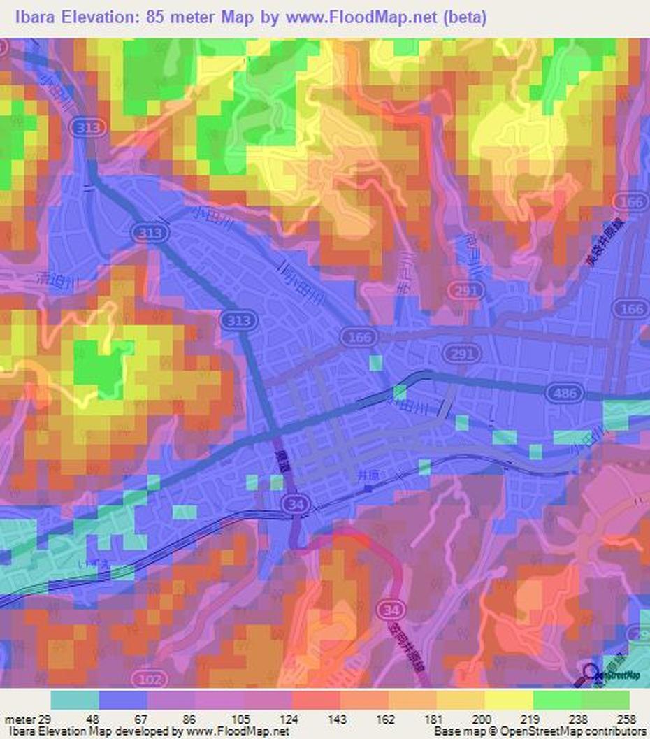 Elevation Of Ibara,Japan Elevation Map, Topography, Contour, Ibara, Japan, Naruto Ibara, Ibara Game