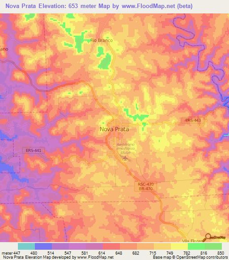 Elevation Of Nova Prata,Brazil Elevation Map, Topography, Contour, Nova Prata, Brazil, Rio Prata A, Fundo Prata