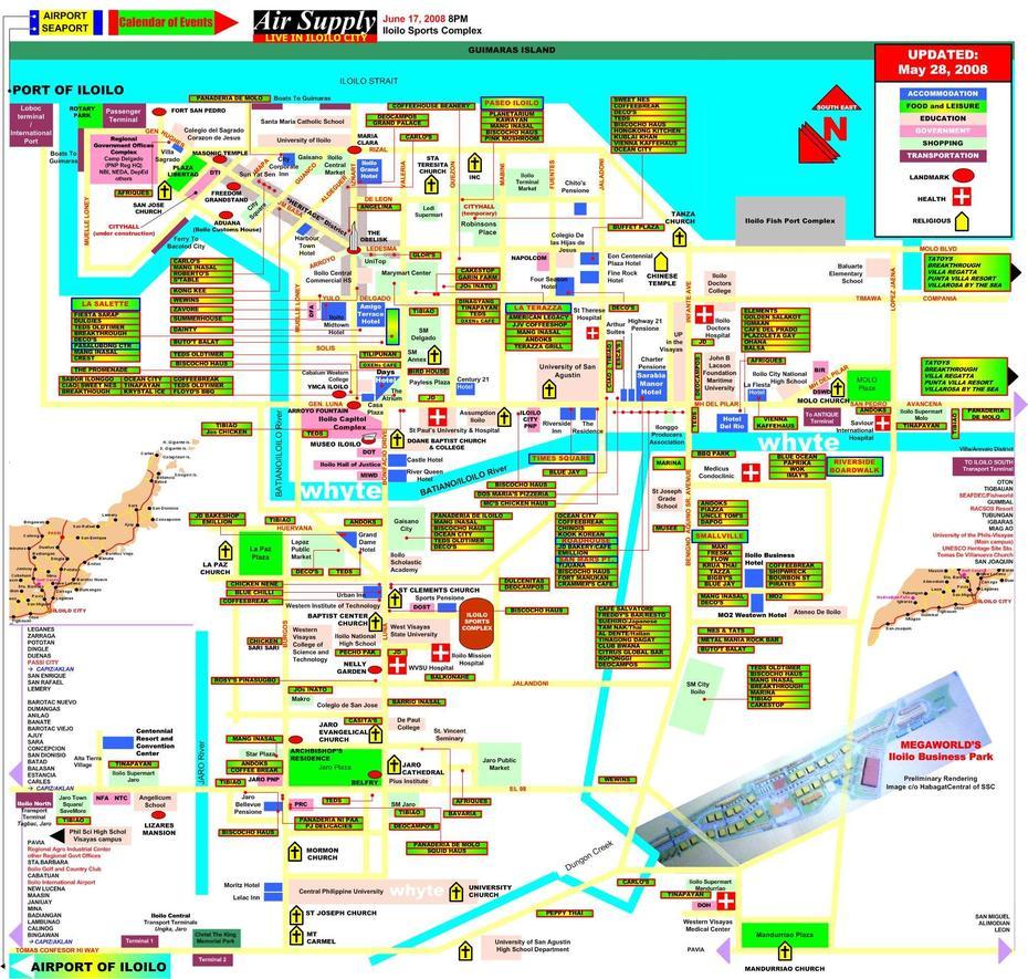 Iloilo City Map – Iloilo Phillippines  Mappery, Iloilo, Philippines, Philippines Mountains, Iloilo City