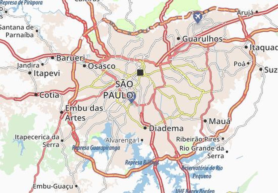 Kaart Michelin Mirandopolis – Plattegrond Mirandopolis – Viamichelin, Mirandópolis, Brazil, World, Brazil  Drawing