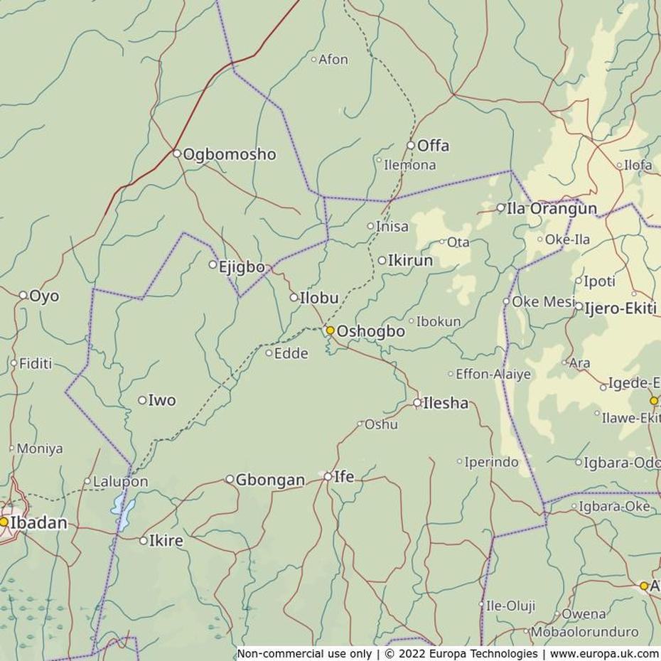 Map Of Oshogbo, Nigeria | Global 1000 Atlas, Osogbo, Nigeria, Osun  River, Of Osogbo