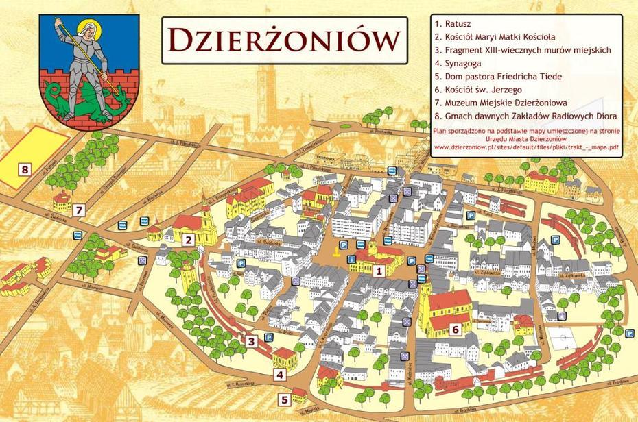 Mapa Dzierzoniow | Mapa, Dzierżoniów, Poland, Lower  Silesia, Dolnoslaskie Poland