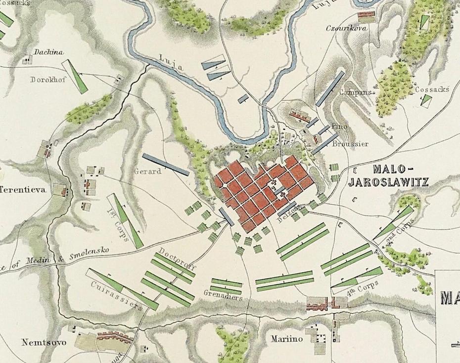 Military Battle Of Maloyaroslavets 1812 By W & A K Johnston | Etsy, Maloyaroslavets, Russia, Printable  Russia, Russia  Drawing