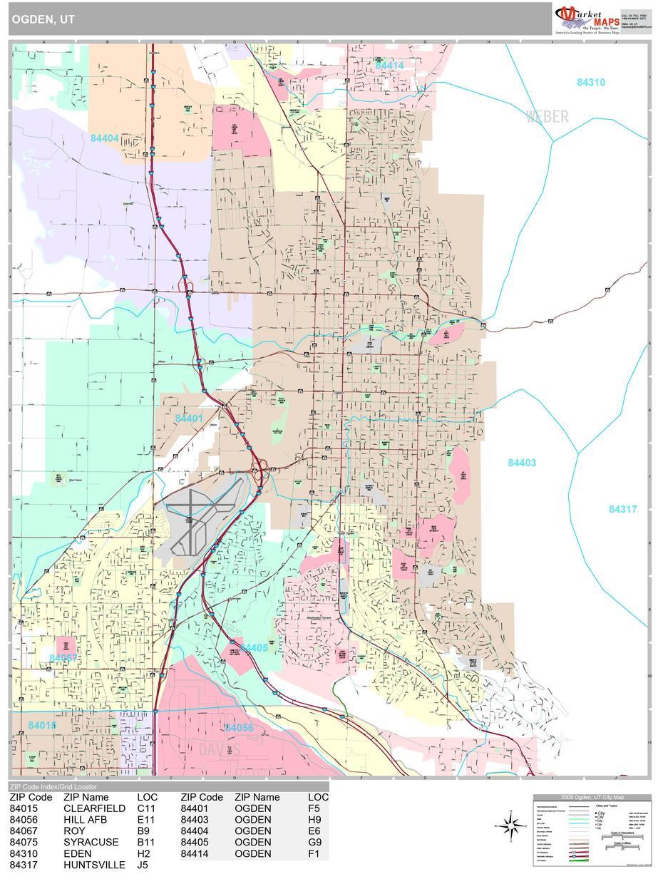 Ogden Utah Wall Map (Premium Style) By Marketmaps – Mapsales, Ogden, United States, Ogden Ut, Ogden Utah