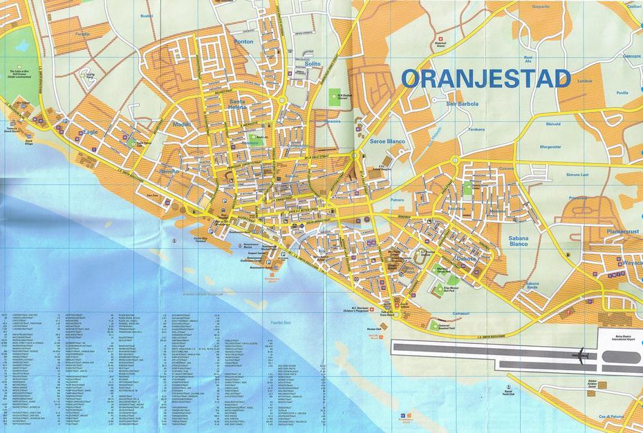 Oranjestad Map  Mappery, Oranjestad, Aruba, Aruba Beach, Palm Beach Aruba