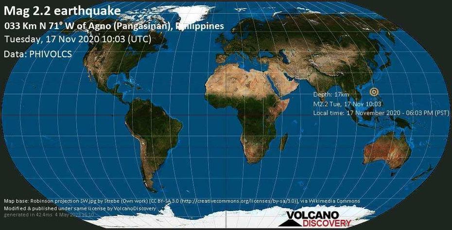 Quake Info: Minor Mag. 2.2 Earthquake – 47 Km Northwest Of Dasol …, Dasol, Philippines, Dasol, Philippines