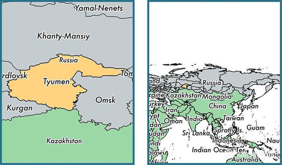 Tyumen Oblast Administrative Region, Russia / Map Of Tyumen Oblast, Ru …, Tyumen, Russia, Moscow Russia On, Yuriatin Russia