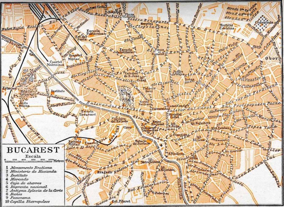 Bucharest Old Town Map – Old Town Bucharest Map (Romania), Bucharest, Romania, Romania Eastern Europe, Romania County