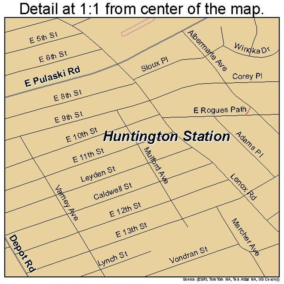 Huntington Station New York Street Map 3637044, Huntington Station, United States, United States  Simple, Cool United States