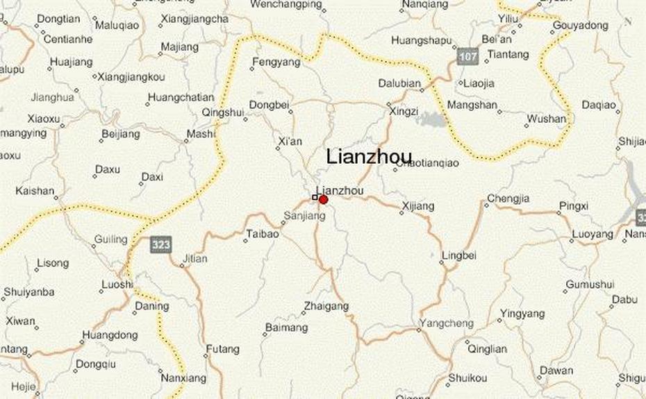 Lianzhou Location Guide, Lianzhou, China, China  With Flag, Of China With Cities