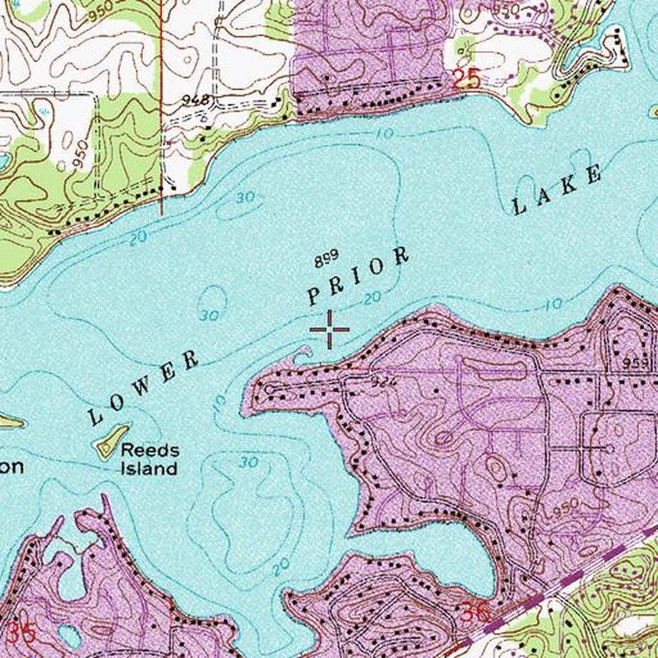 Lower Prior Lake, Mn, Prior Lake, United States, Large Us  United States, United States  Showing Rivers