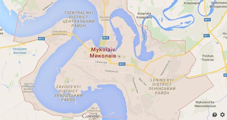 Map Of Mykolaiv, Mykolaiv, Ukraine, Mykolaiv Airport, Mykolaiv Oblast