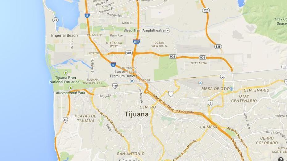 Map Of Tijuana, Tijuana, Mexico, San Diego Tijuana, Tecate Mexico