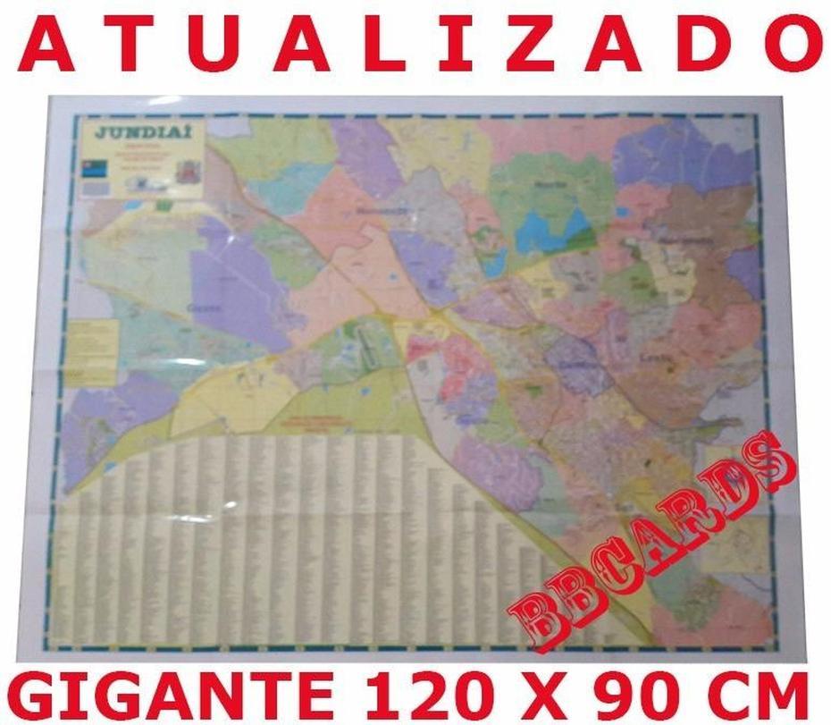 Mapa Da Cidade De Jundiai Atualizado Gigante 120 X 90 Cm – R$ 14,83 Em …, Jundiaí, Brazil, Brazil  With Flag, South Brazil