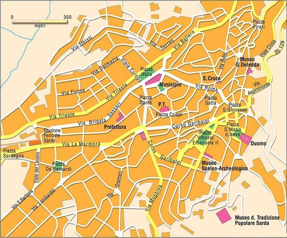 Mappa Nuoro – Cartina Di Nuoro, Nuoro, Italy, Cala Gonone  Sardinia, Cala Luna Italy