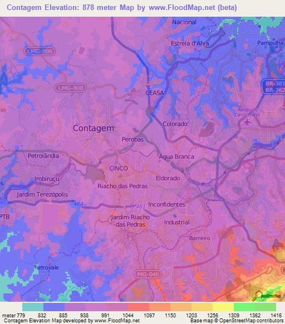 Mart  Minas, Contagem Minas Gerais, Elevation , Contagem, Brazil