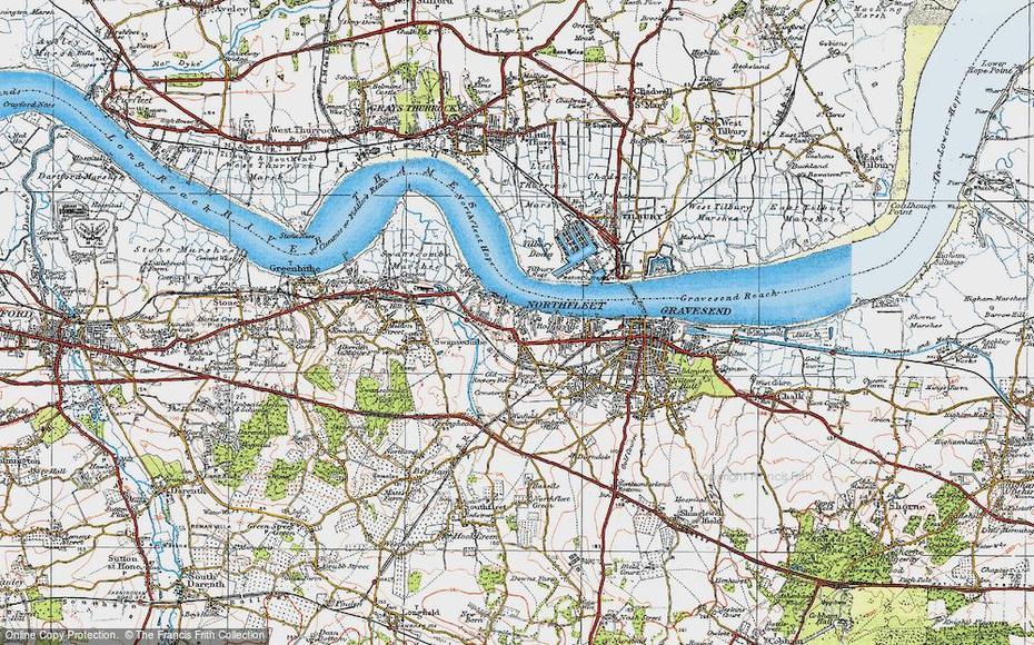 Old Maps Of Northfleet, Kent – Francis Frith, Northfleet, United Kingdom, United Kingdom Country, Road  Of United Kingdom