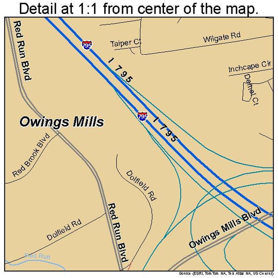 Owings Mills Maryland Street Map 2459425, Owings Mills, United States, Amc Owings Mills, The Gates Of Owings Mills