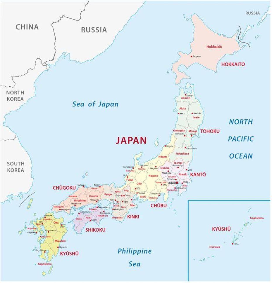 Pin By Http.Alii_ On Japan | Japan Map, Japan Prefectures, Japan, Ichikikushikino, Japan, Japan  In Chinese, Large View Of Japan
